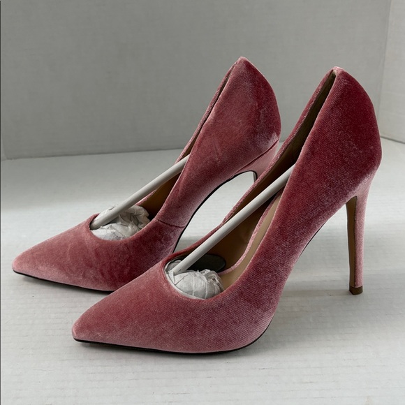 Bebe Velour Pink Heels Size 7 - Picture 5 of 12